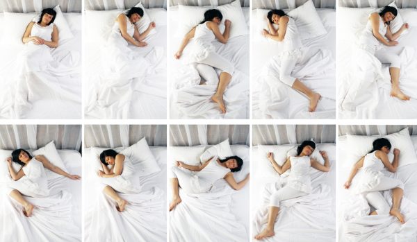 series of woman in various sleeping poses